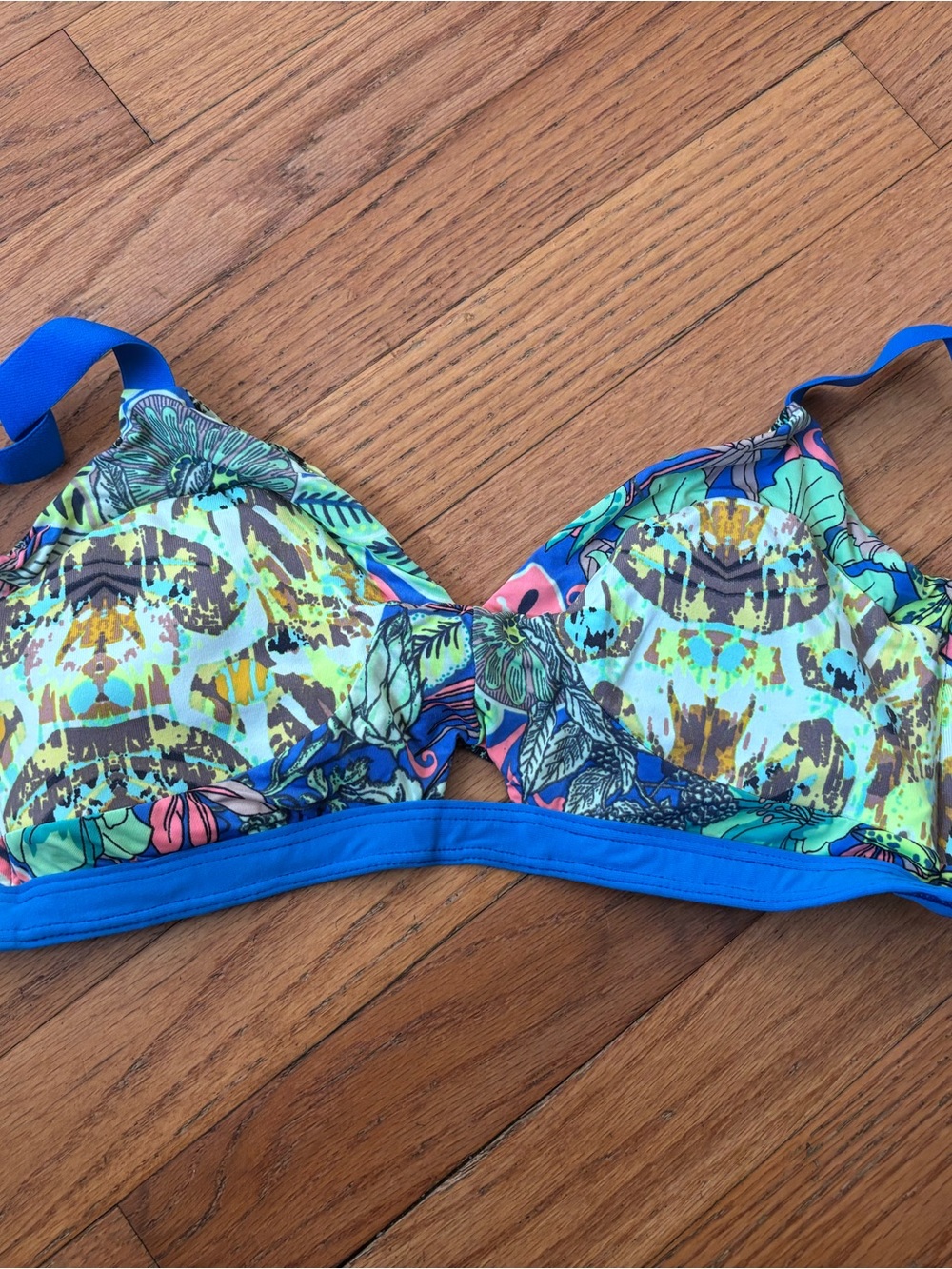 Reversible Maaji Blue Multi Floral Print Bikini Top